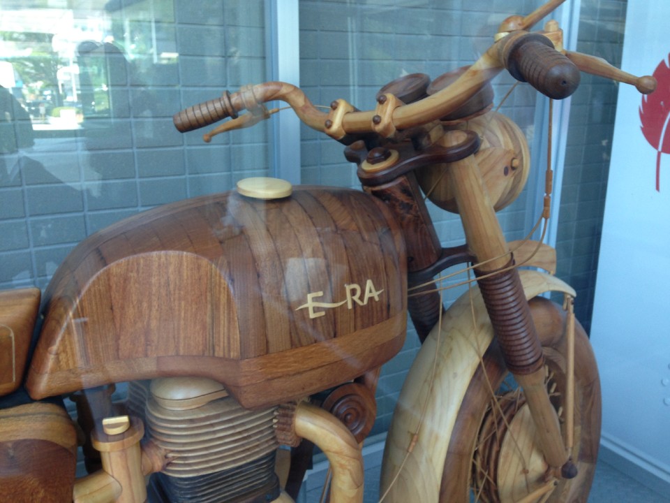 Exquisite wooden motorcycle