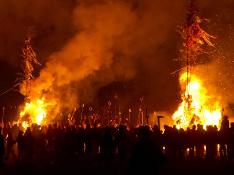 Traditional fire festival at Shonan beach, Oiso SAGICHO. images