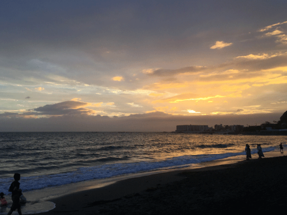 Sunset over Sagami Bay