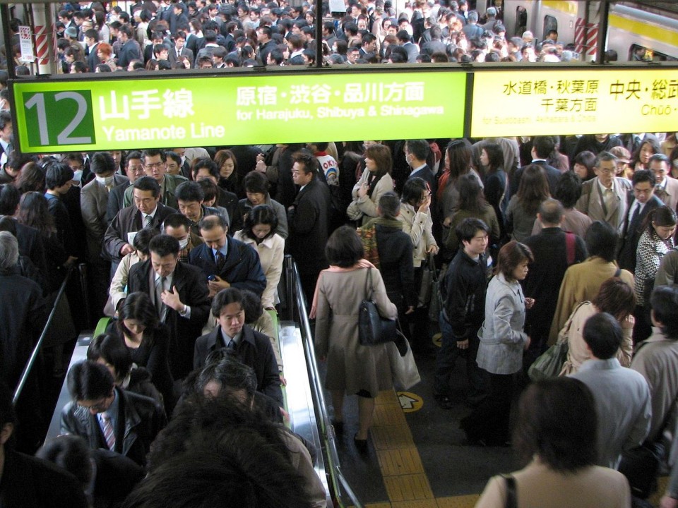 Rush hour in Japan