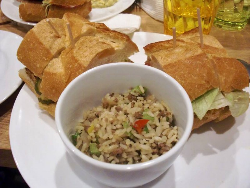 Po'Boy Sandwiches with "Dirty" Rice
